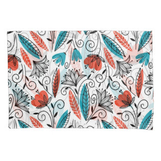 Housse D'oreillers Fleur colorée : motif transparent et éclatant.