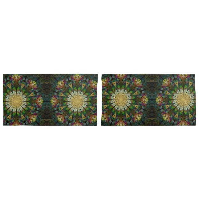 Housse D'oreillers Fleur courbée (devant-Set)