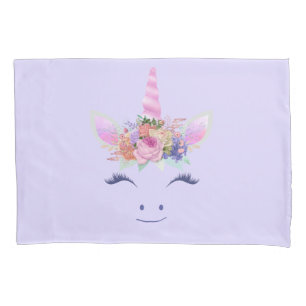 Housse D'oreillers Fleur de Licorne Mignonne Fabuleuse Visage 2