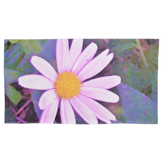 Housse D'oreillers Fleur de marguerite rose (devant-gauche)