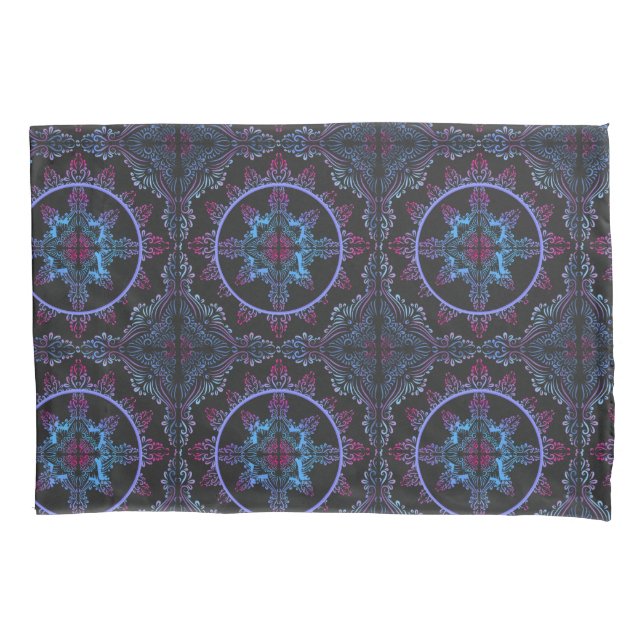 Housse D'oreillers Fleur de nuit Mandala (devant)