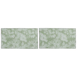 Housse D'oreillers Fleur de Pâquerette Veloutée Vert Citron