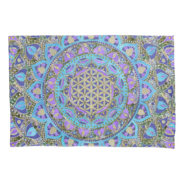 Housse D'oreillers Fleur De Vie - Mandala India Style 2 (devant)