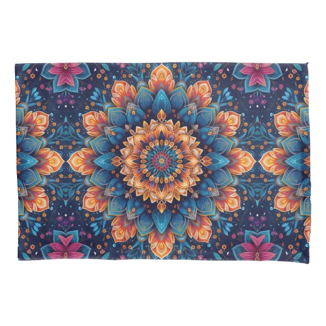 Housse D'oreillers Fleur Mandala Style d'Art Numérique-23907 (devant)