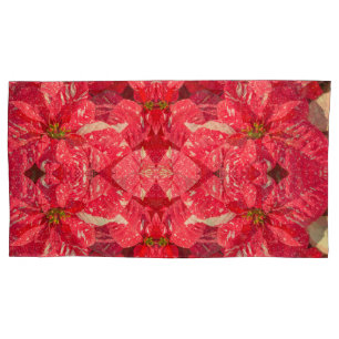 Housse D'oreillers Fleur plante rouge Poinsettia