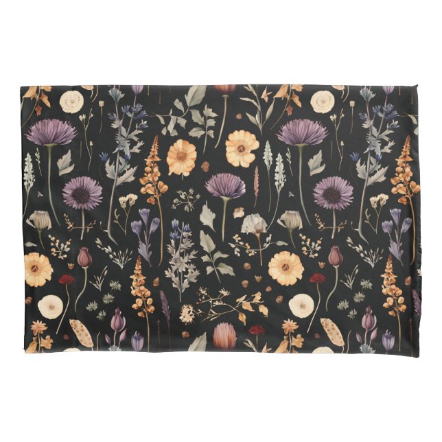 Housse D'oreillers Fleur sauvage d'aquarelle Coussin botanique Coque (devant)