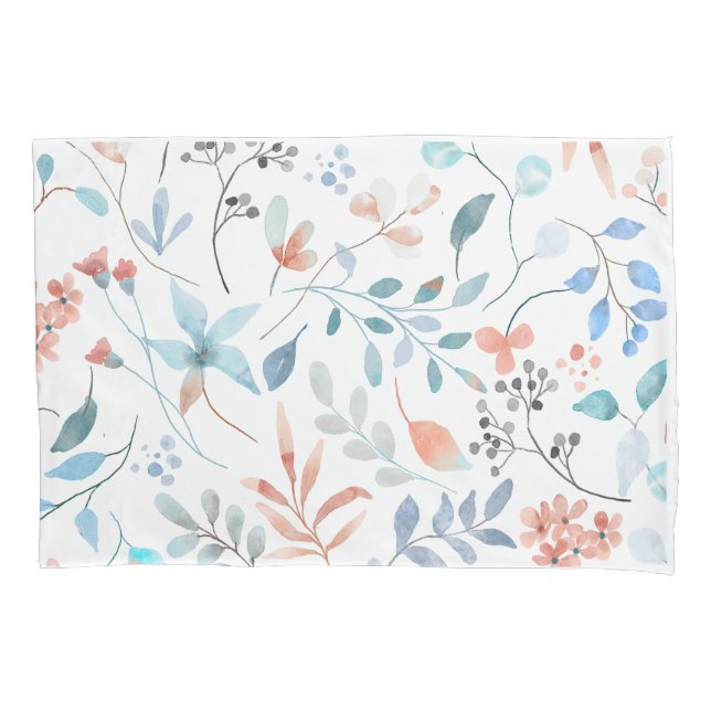 Housse D'oreillers Fleur sauvage d'aquarelle Floral (devant)