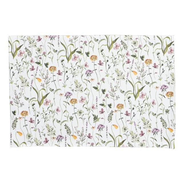 Housse D'oreillers Fleur sauvage Jardin motifs floraux (devant)