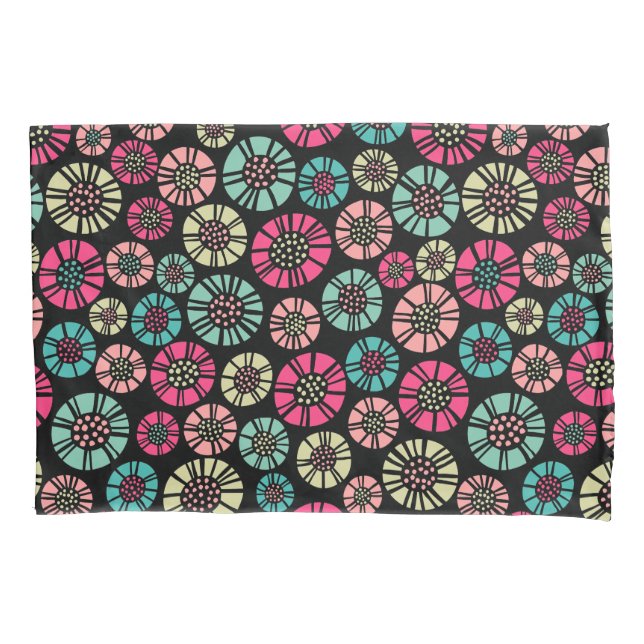 Housse D'oreillers Fleurs Abstraites 031023 - Couleurs 01 (devant)