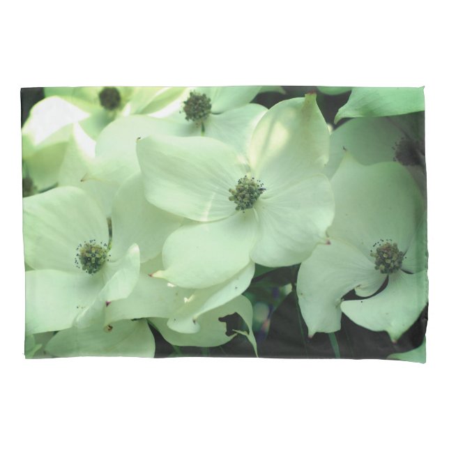 Housse D'oreillers Fleurs de Dogwood Blanc (devant)