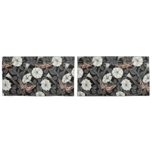 Housse D'oreillers Fleurs de lune et sphinx Moths 2