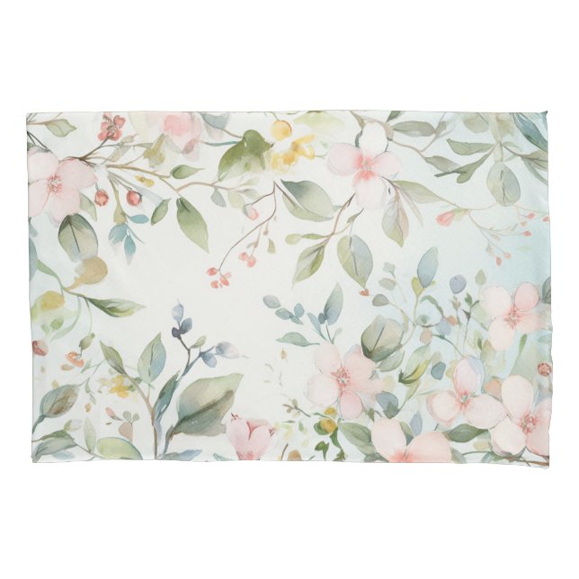 Housse D'oreillers Fleurs de pommier inspirées (devant)