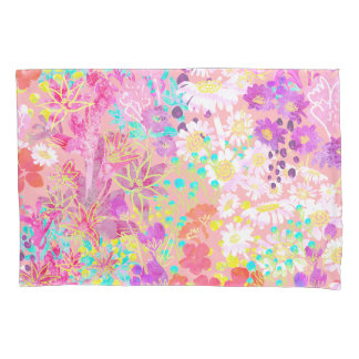 Housse D'oreillers Fleurs de printemps colorées brillantes jardin amu