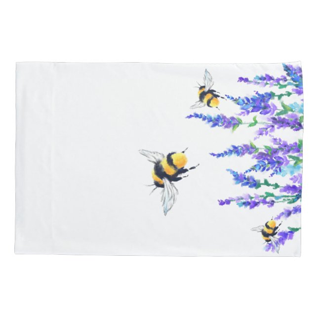 Housse D'oreillers Fleurs de printemps et Coussin d'abeilles Coque (Dos)