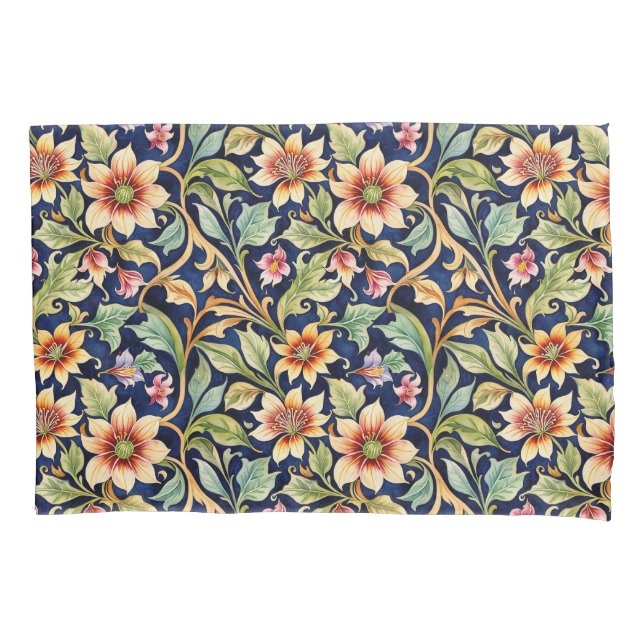 Housse D'oreillers Fleurs de style islamiste doré (devant)