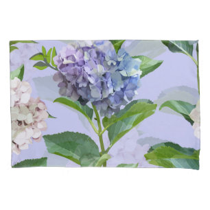 Housse D'oreillers Fleurs d'hydrangée : texture florale multicolore.