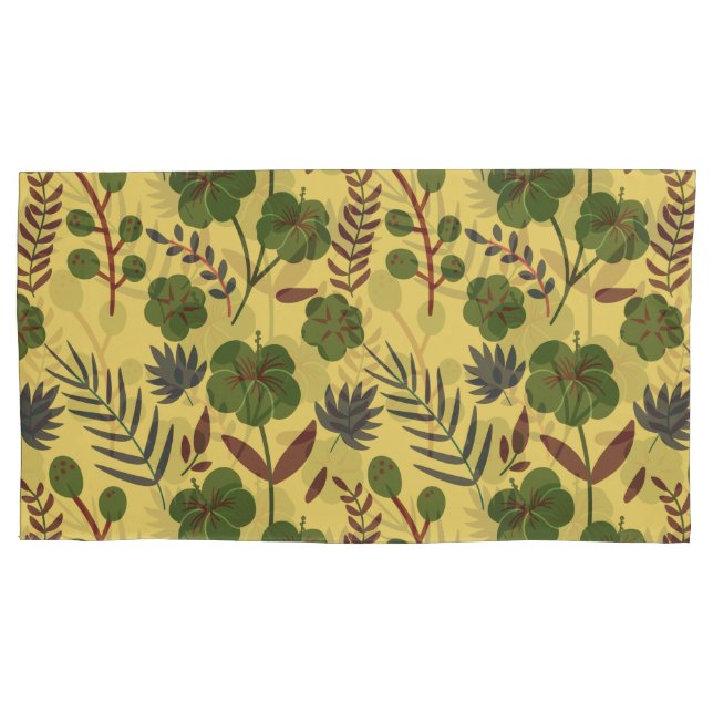 Housse D'oreillers Fleurs et papillons floraux motifs sans soudure (devant-gauche)