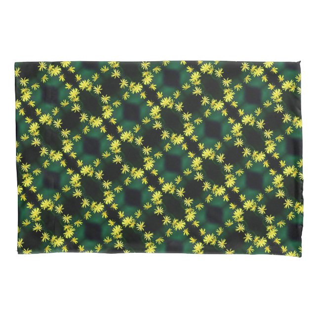 Housse D'oreillers Fleurs sauvages de marguerite jaune délicat Motif  (devant)