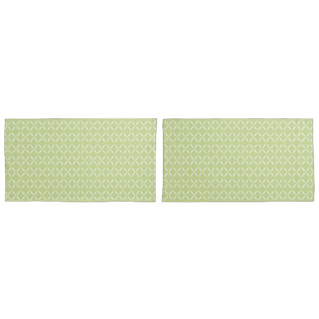 Housse D'oreillers Fleurs vertes et blanches chic modernes tendance  (devant-Set)