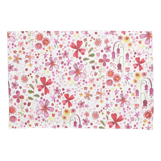 Housse D'oreillers Floral Colorful Watercolor Boho (devant)