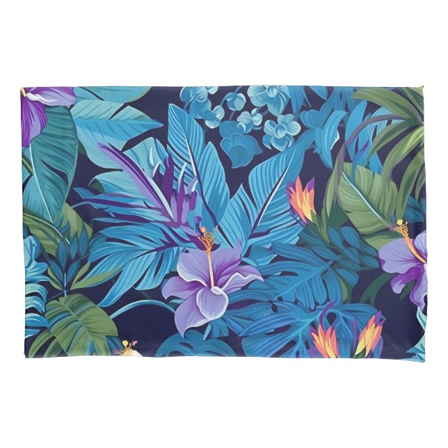 Housse D'oreillers 'Floral Dreams' - Design floral tropical (devant-gauche)