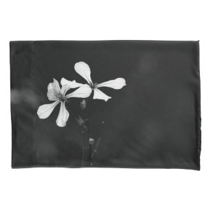 Housse D'oreillers floral noir et blanc minimal