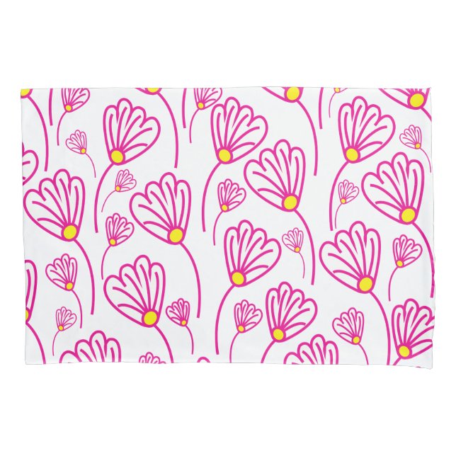 Housse D'oreillers Floral rose (devant)