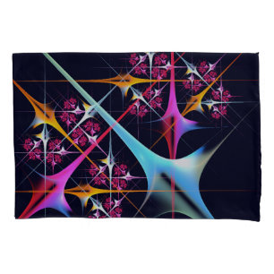 Housse D'oreillers Floral rose moderne Art Abstrait Couleur Motif #01