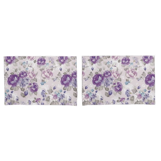 Housse D'oreillers Floral vintage (devant-Set)