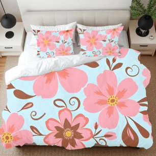 Housse D'oreillers Florales roses - Fleurs Pastel Vibes-Retro