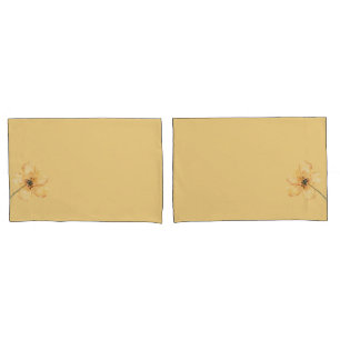 Housse D'oreillers Flower paradis jaune paire coques