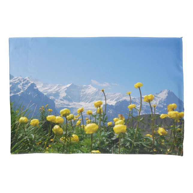 Housse D'oreillers Flowers (homonymie) | Eiger Monch Swiss Alps (devant)