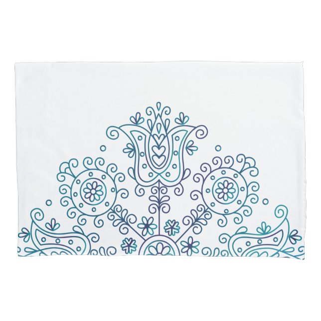 Housse D'oreillers Folk Mandala (devant)