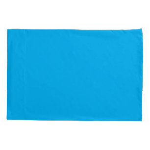 Housse D'oreillers Fond uni bleu cyan