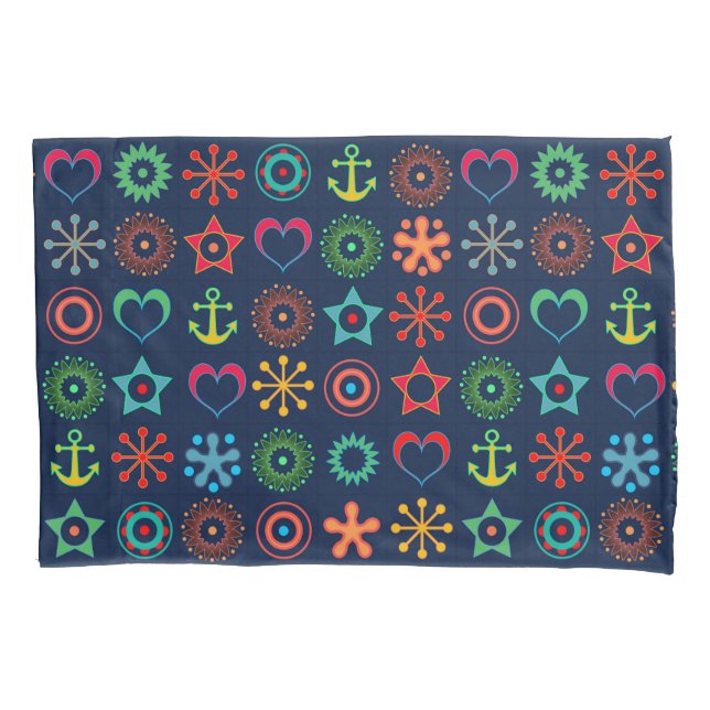 Housse D'oreillers Formes amusantes Abstraites design rétro impressio (devant)