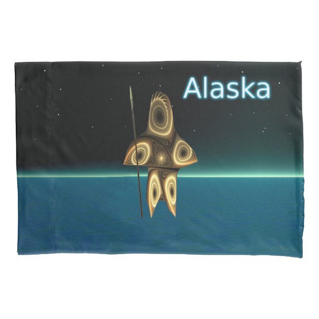 Housse D'oreillers Fractal Inuit Hunter (devant)