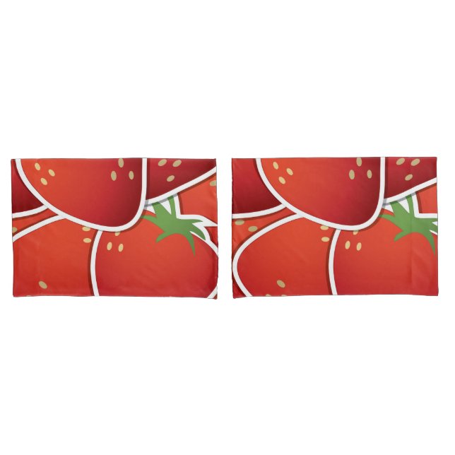 Housse D'oreillers Fraises funky (devant-Set)