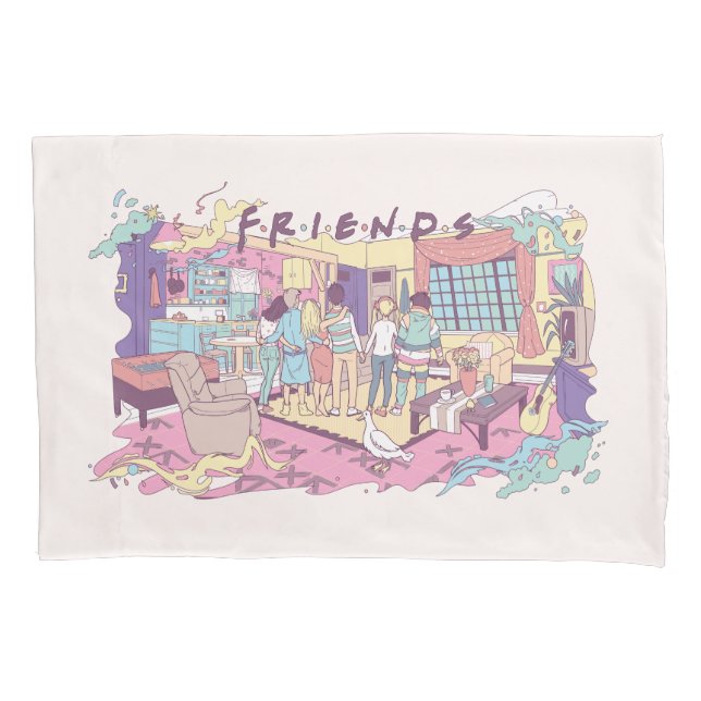 Housse D'oreillers FRIENDS™ | Dessin animé d'appartement (devant)