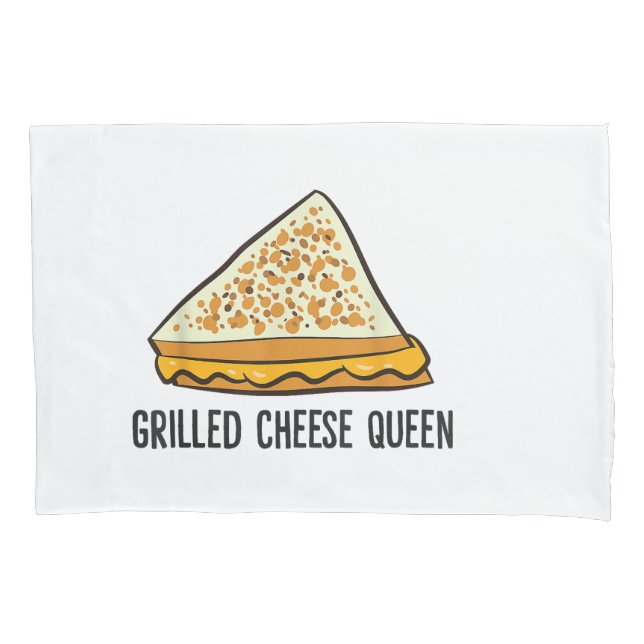 Housse D'oreillers Fromage Grillé Queen Funny Fromage Grillé (devant)