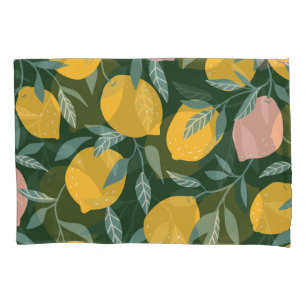 Housse D'oreillers Fruit vintage citron Motif sans joint