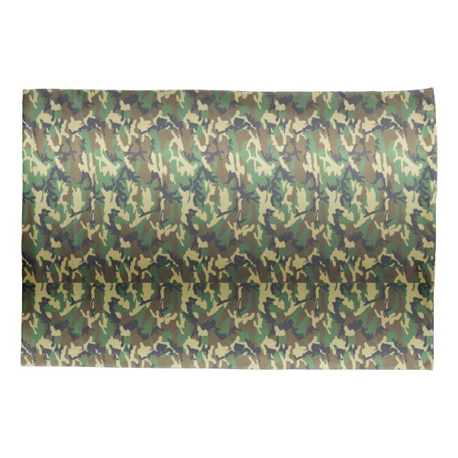 Housse D'oreillers FTA Glossy Woodland Camouflage Camo Motif (Dos)