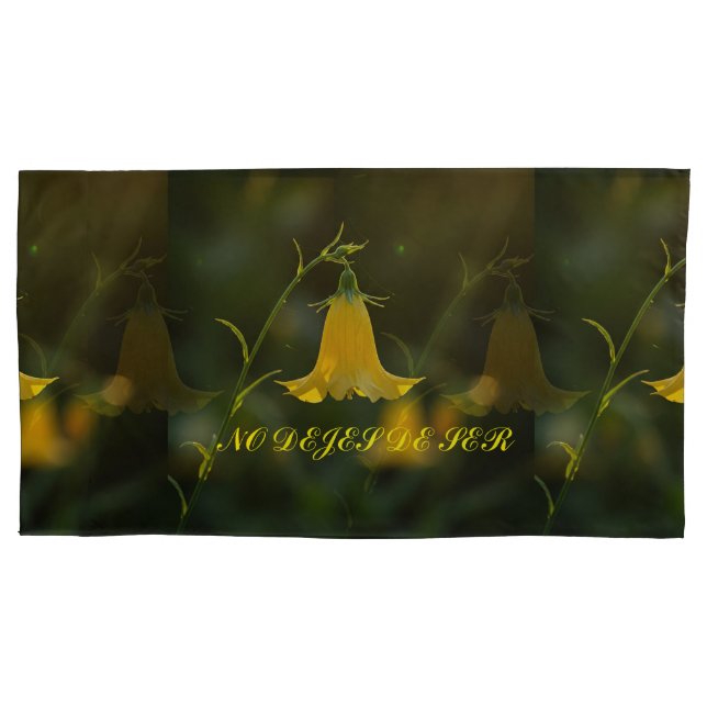 Housse D'oreillers Funda Flor Campana Amarilla (devant)