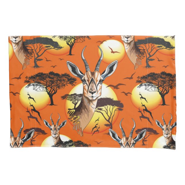Housse D'oreillers Gazelle Antelope africaine animal sauvage (devant)