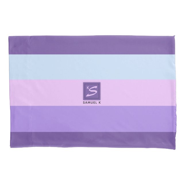 Housse D'oreillers Gentle Lavender Dreams Color Palette monogram (devant)