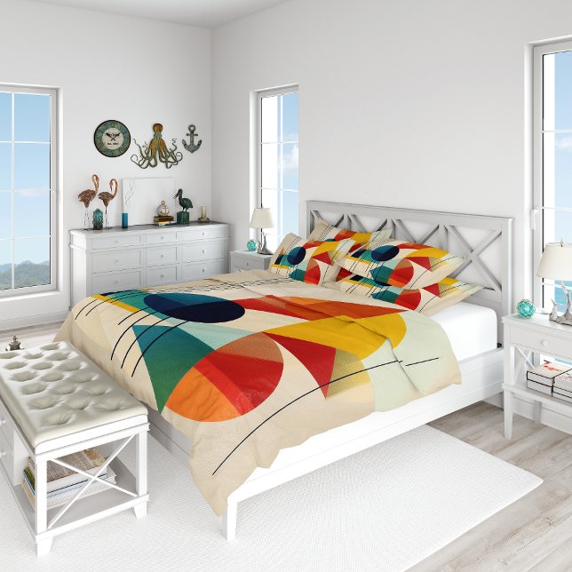 Housse D'oreillers Geometric Abstract Art in Bauhaus Style (Créateur téléchargé)