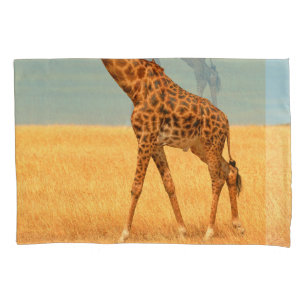 Housse D'oreillers Giraffe majestueuse : Saison sèche de Masai Mara