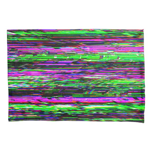 Housse D'oreillers Glitch tech abstract pattern (devant)