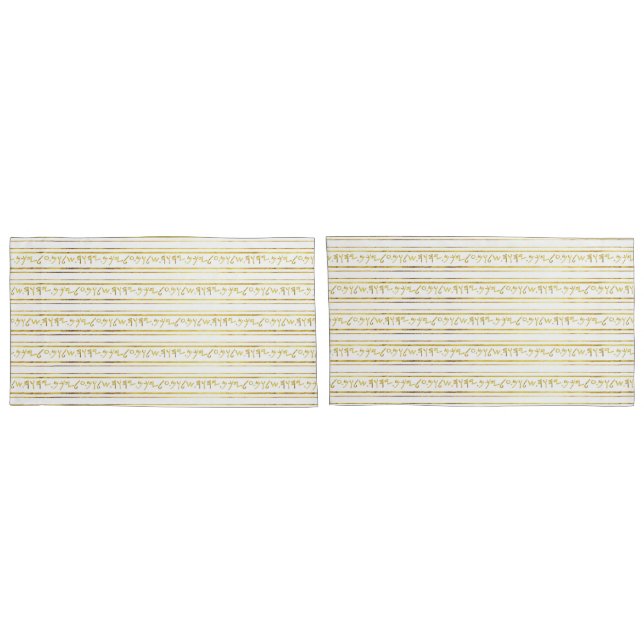 Housse D'oreillers Golden Foil Ancienne Dit Paleo Hébreu (Dos-Set)