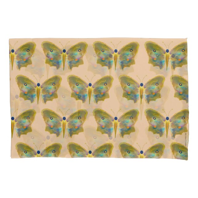 Housse D'oreillers “Golden Forest” Butterfly Pillowcase (devant)