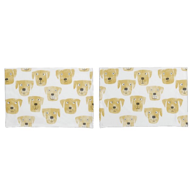 Housse D'oreillers Golden Labrador Retriever Dogs (devant-Set)